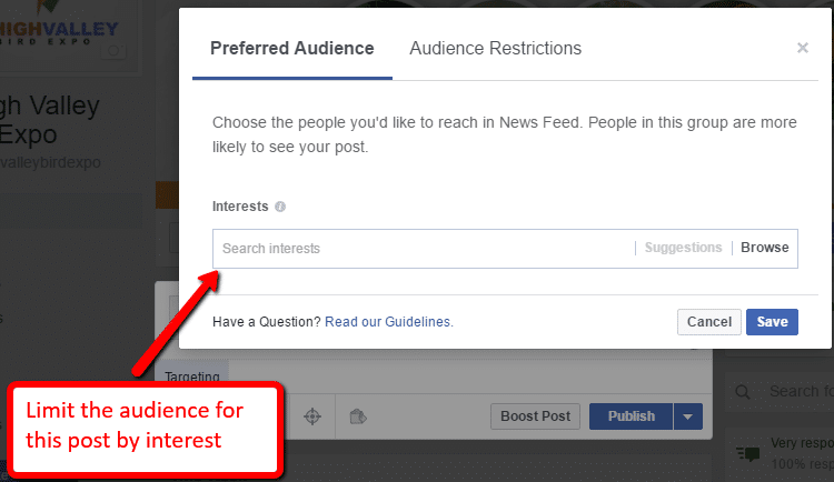 Preferred audience