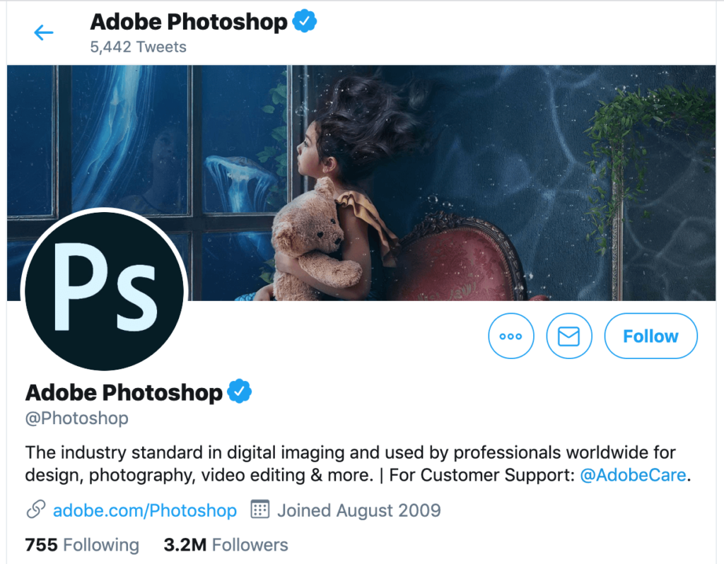 adobe photoshop twitter cover photo