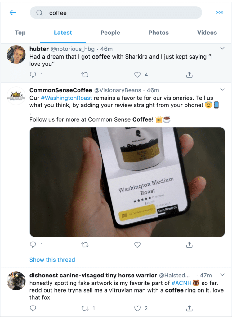 coffee tweets