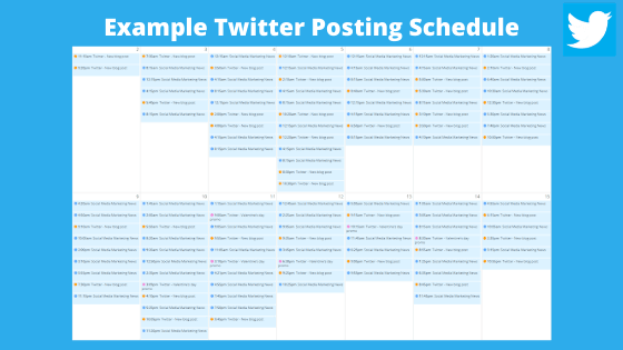 example twitter posting schedule