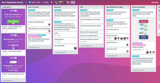 freelance trello board