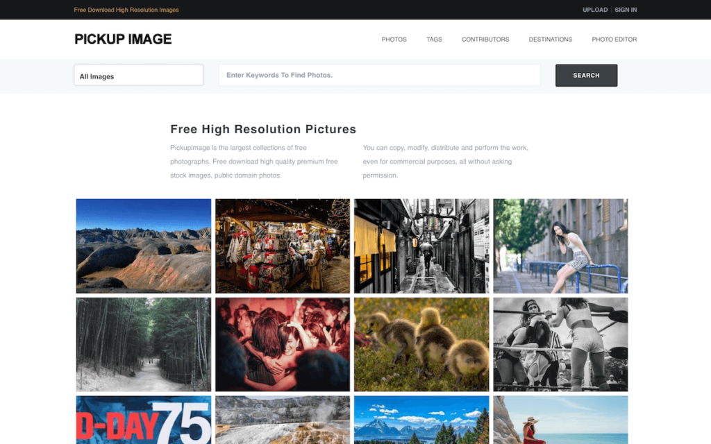 pickupimage homepage