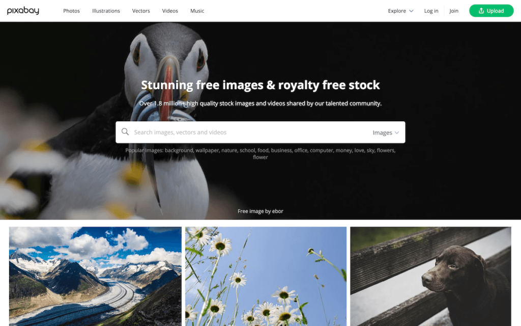 pixabay homepage