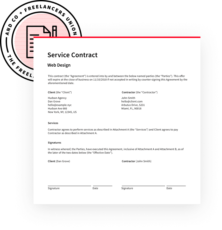 social media service contract