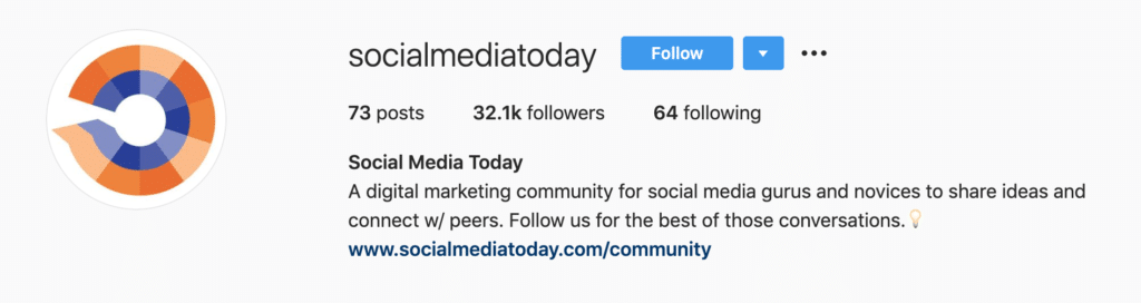 social media today instagram profile